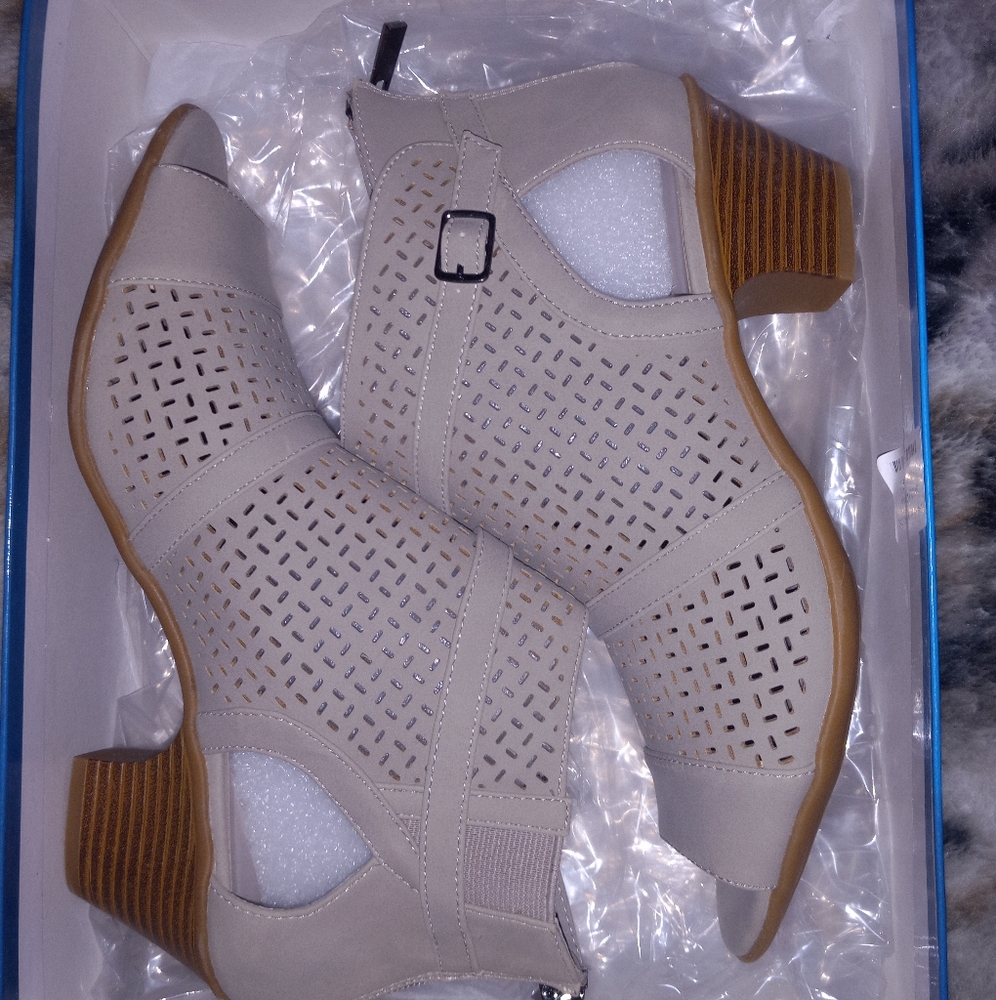 Easy Street Peep Toe Bootie